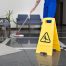Day porter services - mopping entry floor